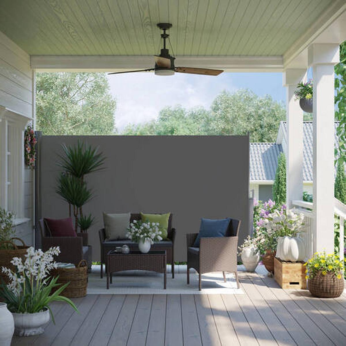 Markise Grau BxH: 350x200 cm - Grau, Basics, Textil/Metall (350/200cm) - Modante