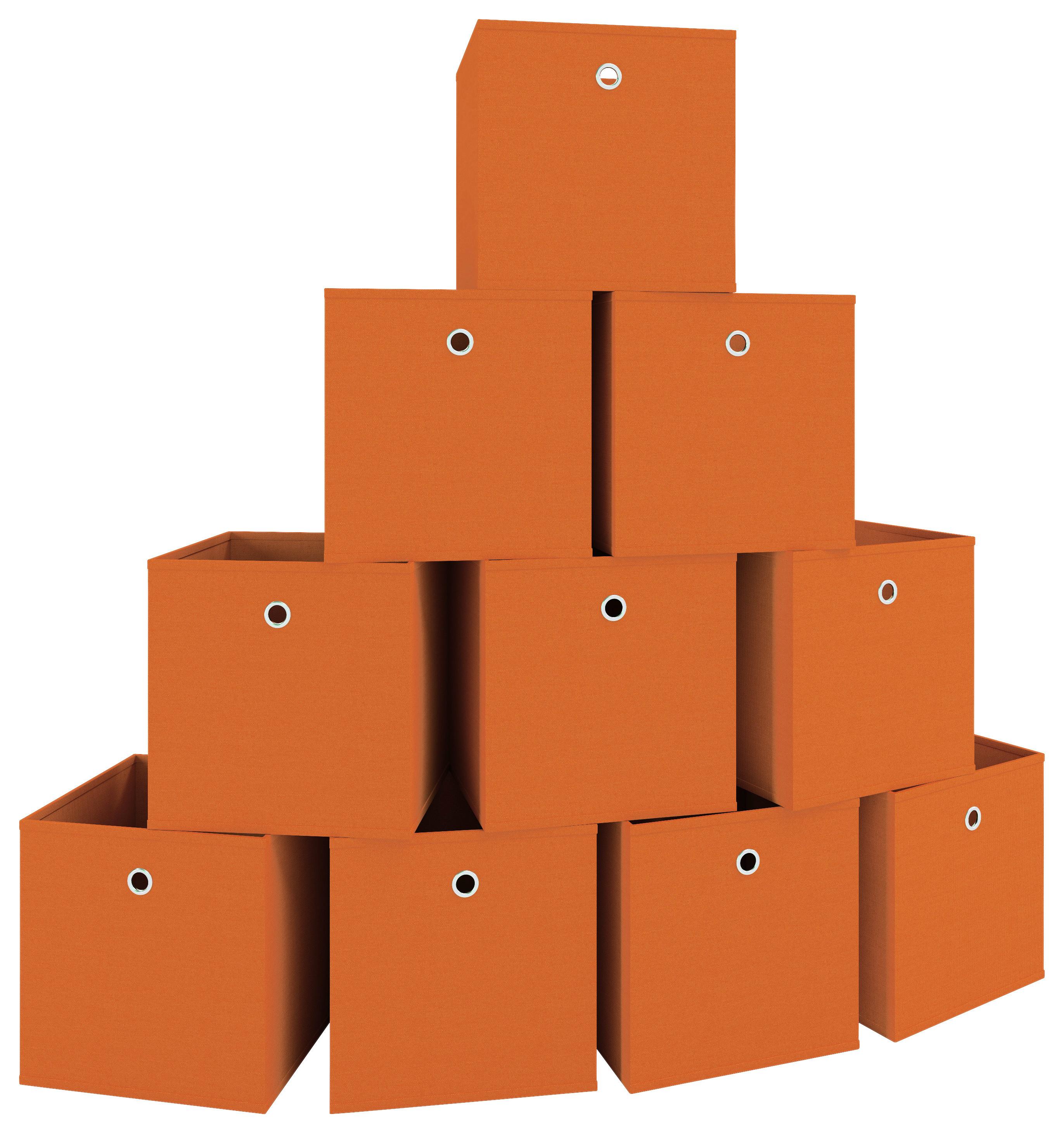 Faltbox Boxas Orange B: 27 cm - Orange, MODERN, Textil (27/28/27cm) - MID.YOU