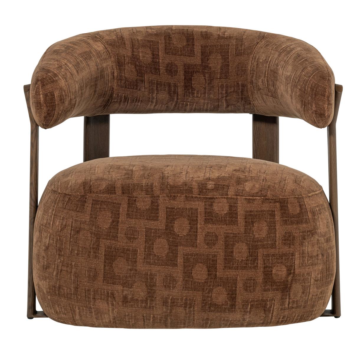 SESSEL Foon Braun B: 82cm - Schwarz/Braun, MODERN, Holz/Textil (82/78/73cm) - Livetastic