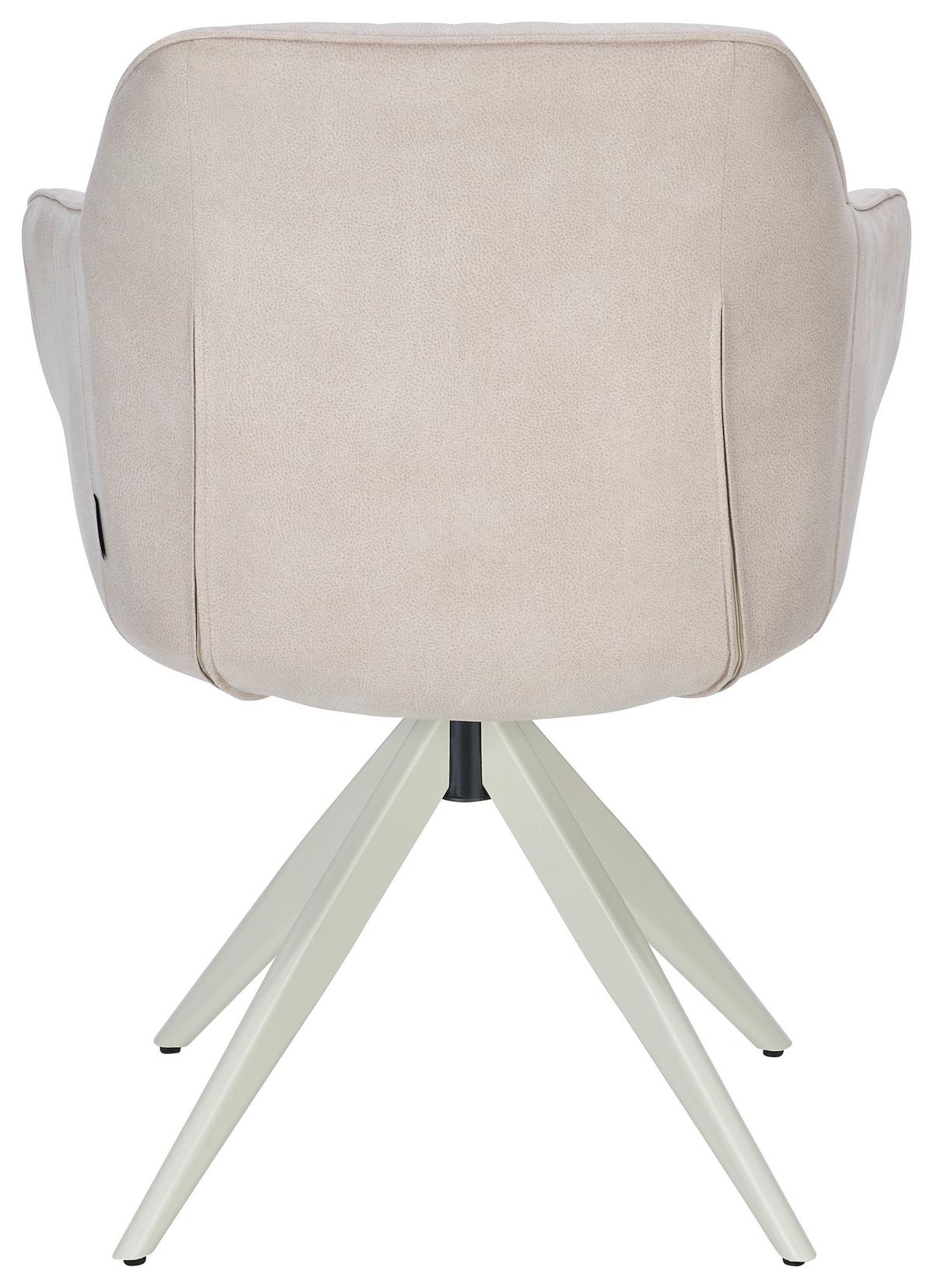 Armlehnstuhl Adriano Beige Gepolstert - Beige, MODERN, Textil/Metall (59/84/59cm) - Livetastic