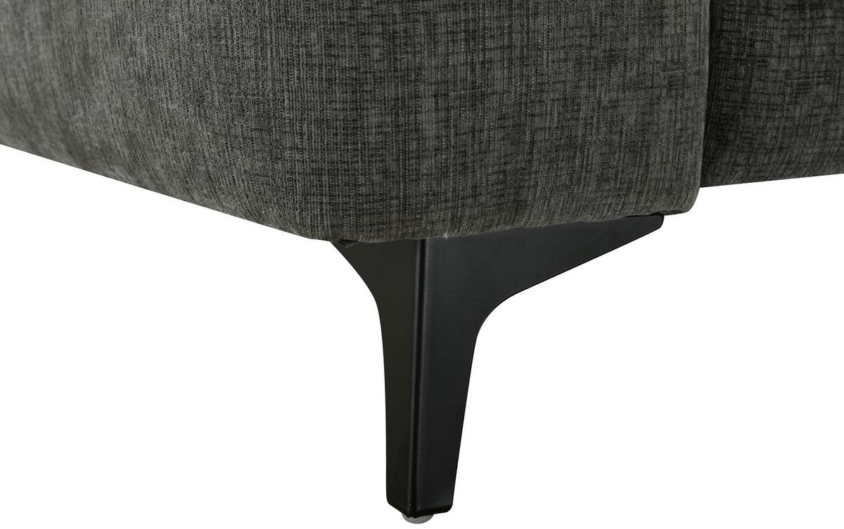 Ecksofa mit Relaxfunktion Chandler - Dunkelgrau/Schwarz, MODERN, Textil (246/165cm) - MID.YOU