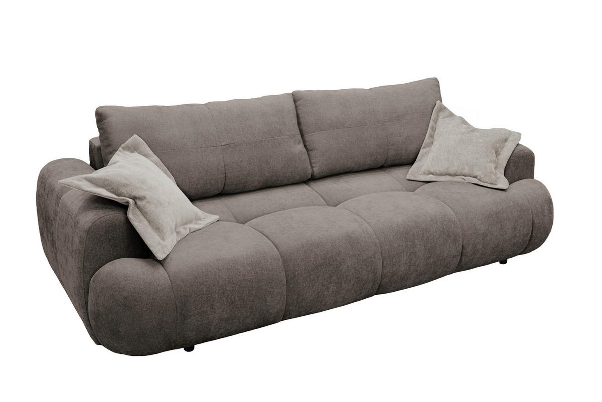 Schlafsofa Alessano Braun, B: 254cm - Beige/Schwarz, MODERN, Holzwerkstoff/Kunststoff (254/69-93/116cm) - MID.YOU