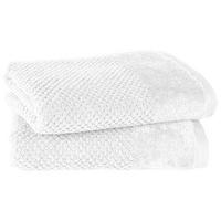 HANDTUCHSET Popcorn 2er Set Weiß - Weiß, Basics, Textil (50/100cm)