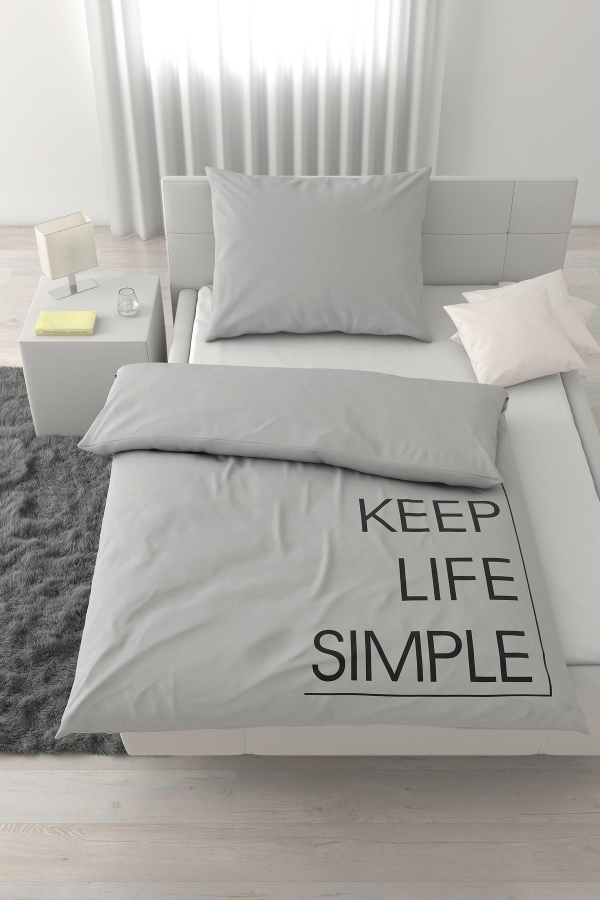 POSTEĽNÁ BIELIZEŇ KEEP LIFE - sivá, textil (140/200cm) - Mömax