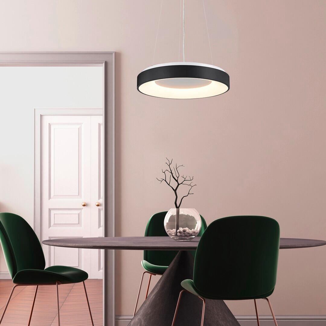 ZÁVESNÉ SVIETIDLO CEILO - čierna/biela, Design, kov/plast (48/130cm)