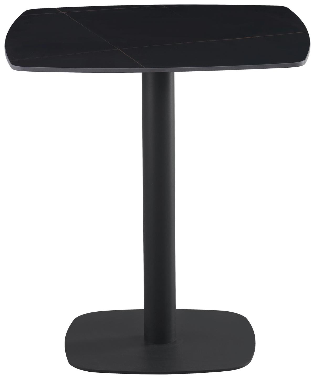 BISTRO STÔL SAM - čierna, Design, kov/keramika (70/70/75cm) - Mömax