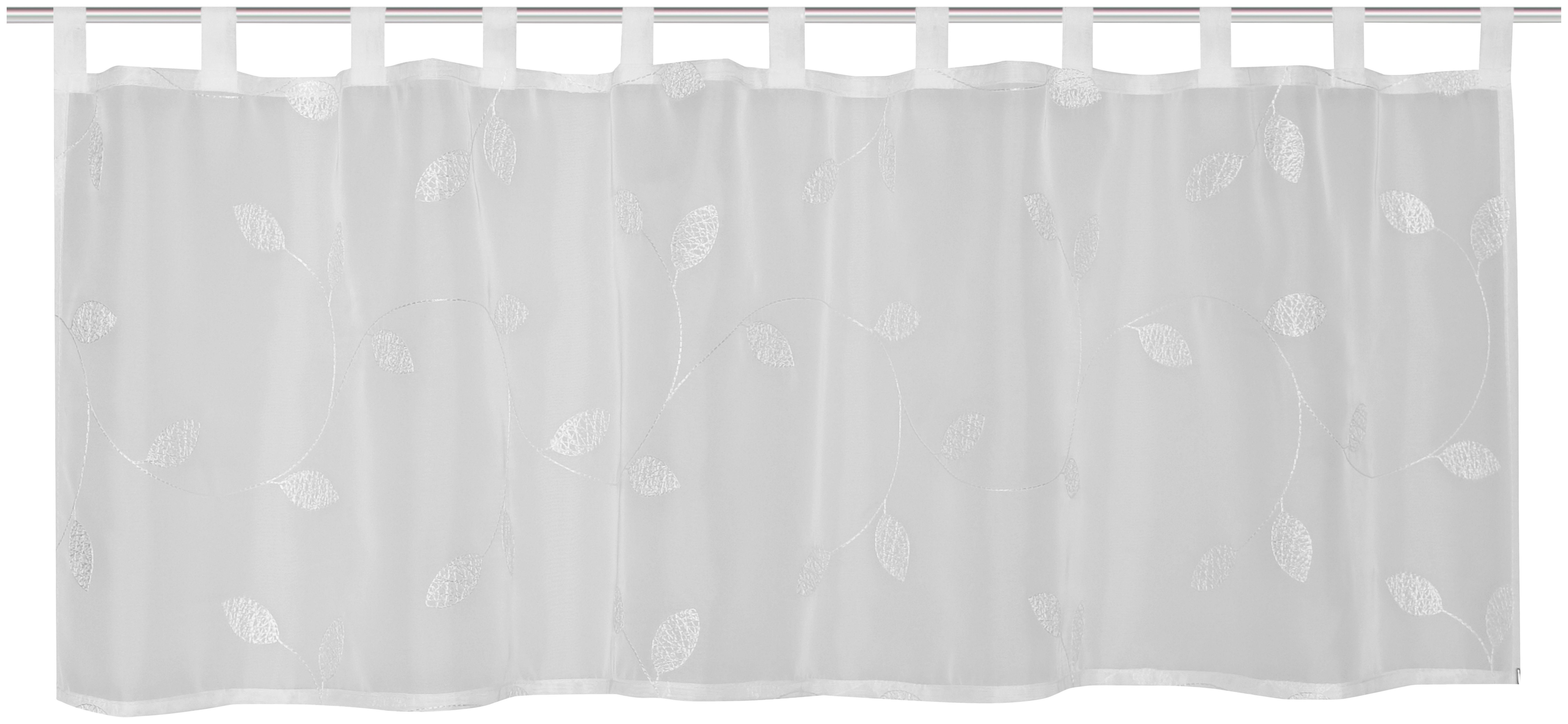 Kurzgardine Shary - Weiß, MODERN, Textil (145/45cm) - Luca Bessoni