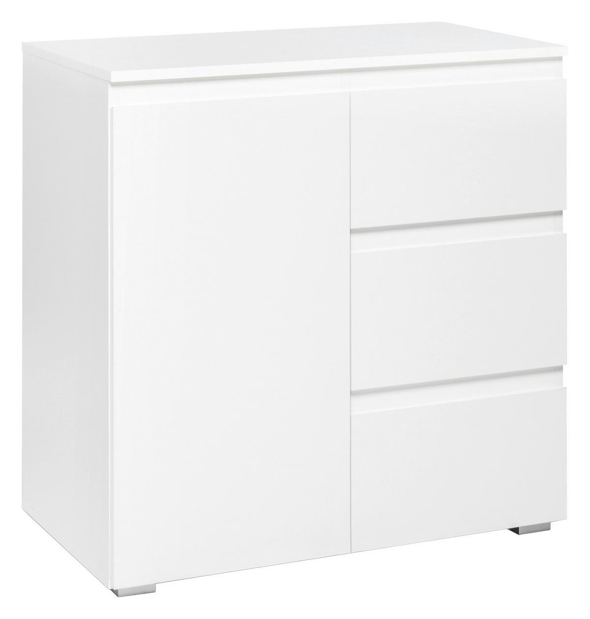 Kommode 80cm Image, Weiß - Weiß, KONVENTIONELL, Holzwerkstoff (80/80/40cm) - Livetastic