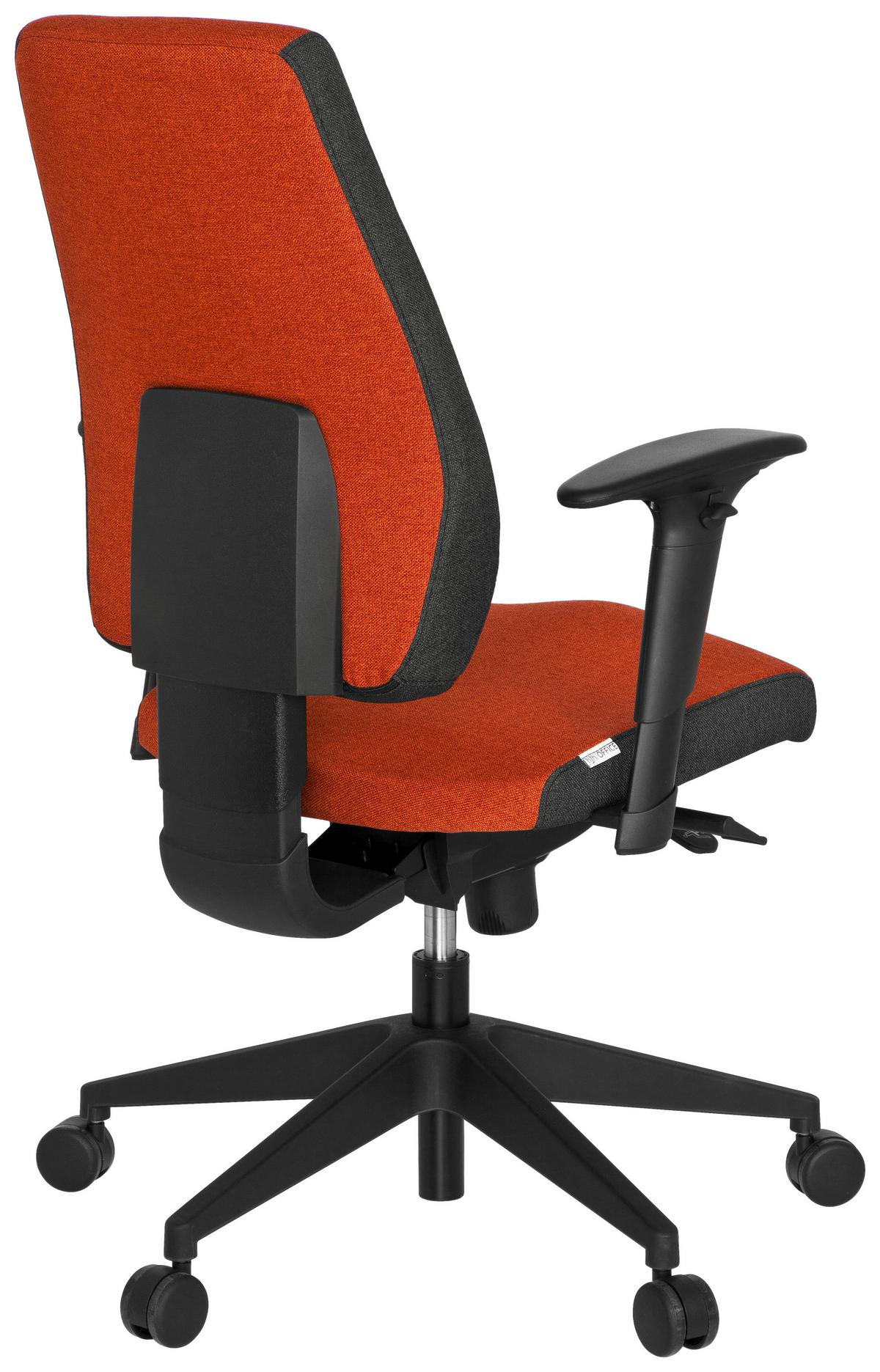 Drehstuhl Pro-Tec 500 Rot - Dunkelgrau/Rot, MODERN, Kunststoff/Textil (56/123/47cm) - MID.YOU