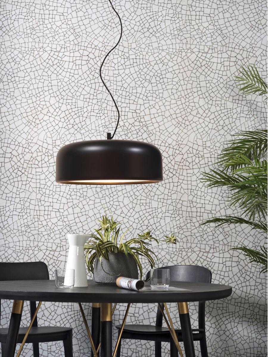 Hängeleuchte Marseille H: 176 cm höhenverstellbar - Schwarz, Design, Metall (47/176/23cm) - It's about Romi