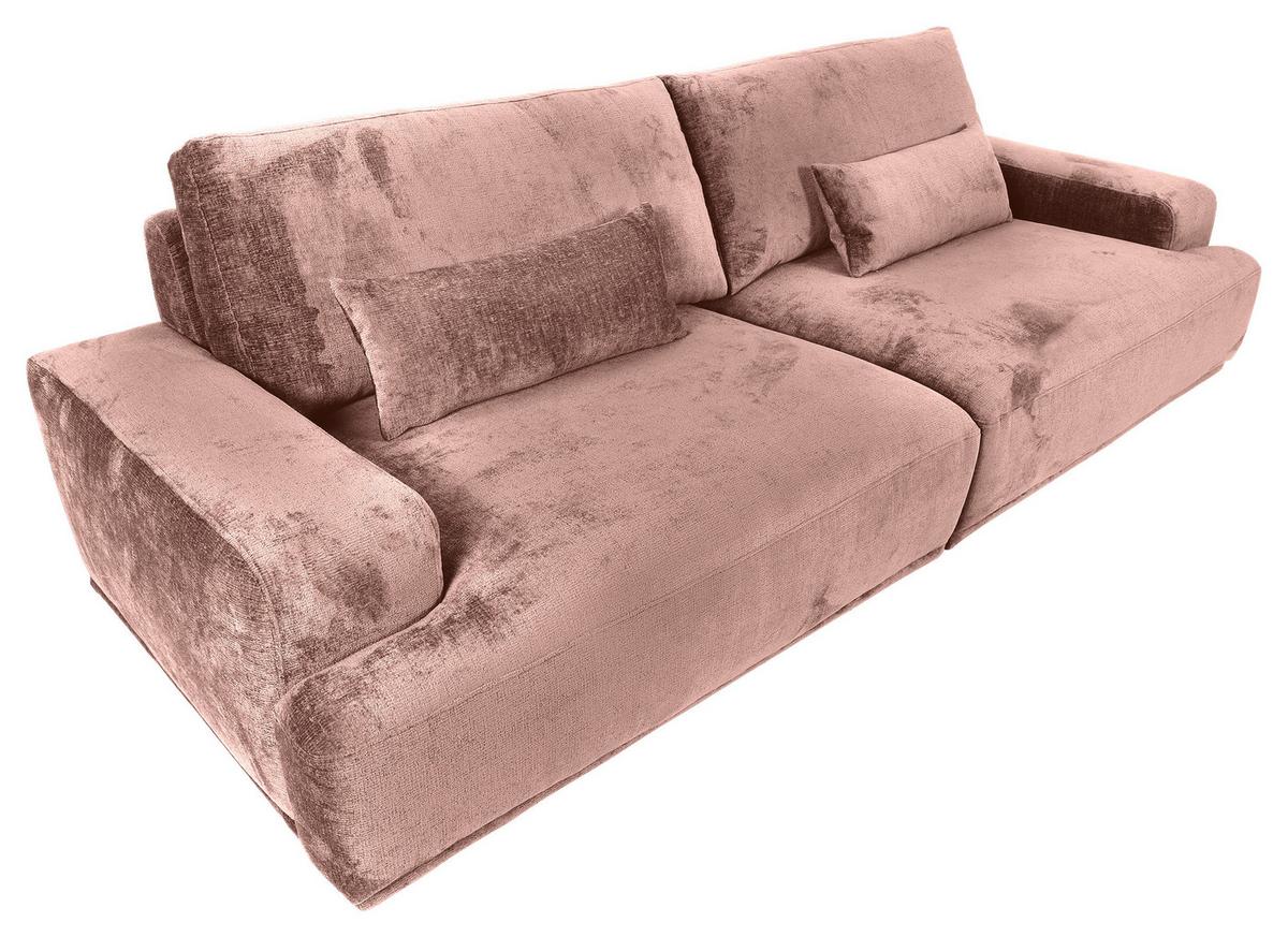 Bigsofa Mezino Altrosa B: 282 Cm - Schwarz/Altrosa, KONVENTIONELL, Textil (282/73/115cm) - MID.YOU
