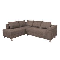 Ecksofa Bern Cappuccino 200x267 Cm - Chromfarben/Schwarz, Design, Holzwerkstoff/Textil (200/267cm) - P & B