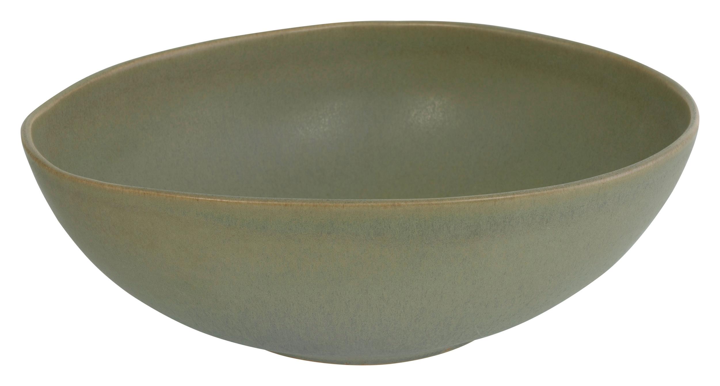 Hluboký Talíř Gourmet - tmavě zelená, Moderní, keramika (20,5/16,5/5,2cm) - Premium Living