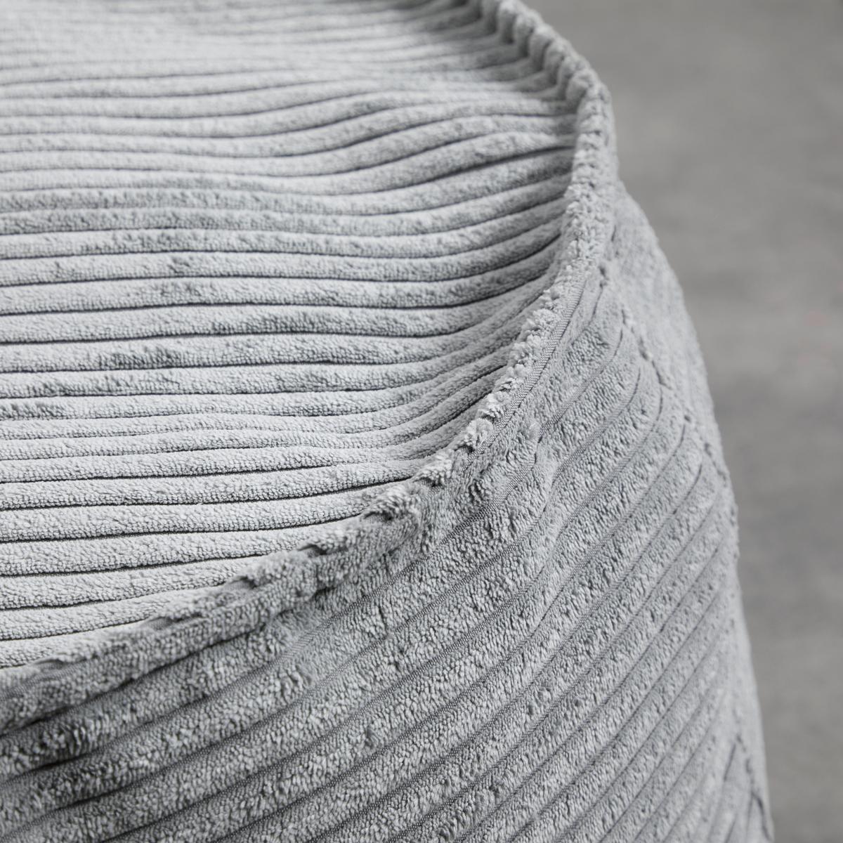 Taburet LUCYLLA, šedý manšestr - šedá, Moderní, textil (60/60/38cm) - Mömax