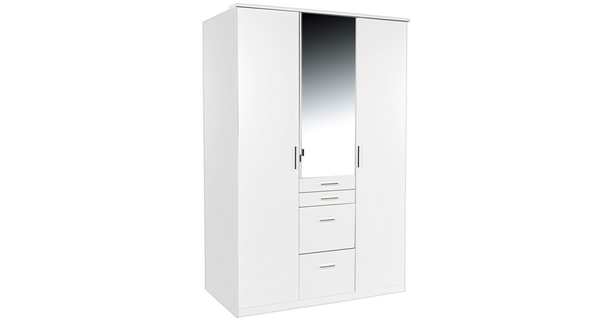 Praktischer Kleiderschrank in modernem Alpinweiß