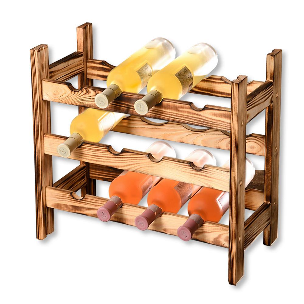 Weinregal Braun B: 49 Cm - Braun, Basics, Holz (49/25/45cm) - Kesper