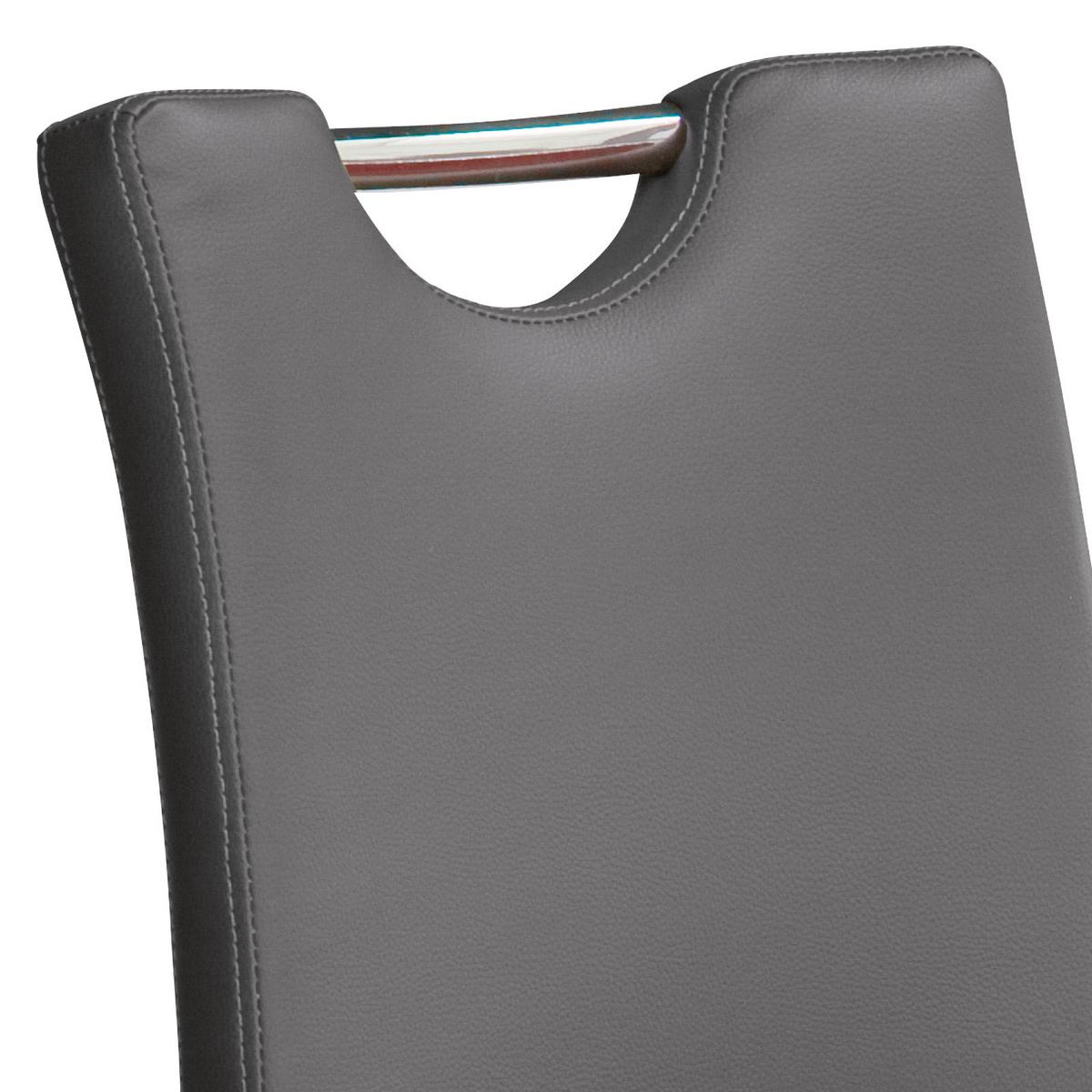 Barhocker höhenverstellbar Bardo Schwarz/Edelstahlfarben - Edelstahlfarben/Schwarz, Design, Textil/Metall (42/91-116/50cm) - Livetastic