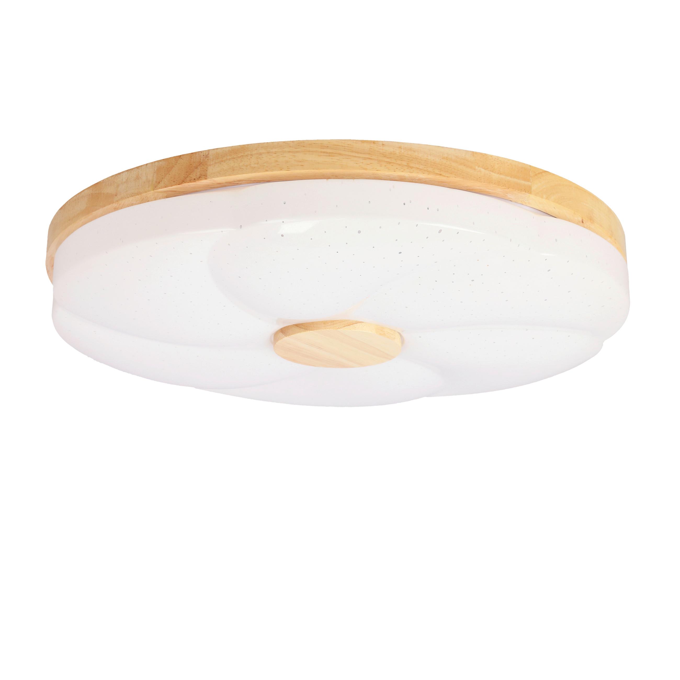 LED-DECKENLEUCHTE 13-24947 FIORINO - Eichefarben/Weiß, Natur, Kunststoff/Metall (39/39/7.5cm)