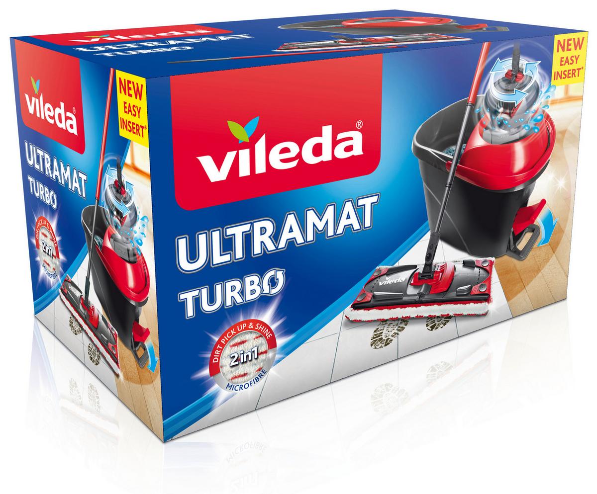 Sada na uklízení VILEDA ULTRAMAX TURBO - černá/červená, Konvenční, textil/plast (30.3/29.7/49.6cm) - Vileda