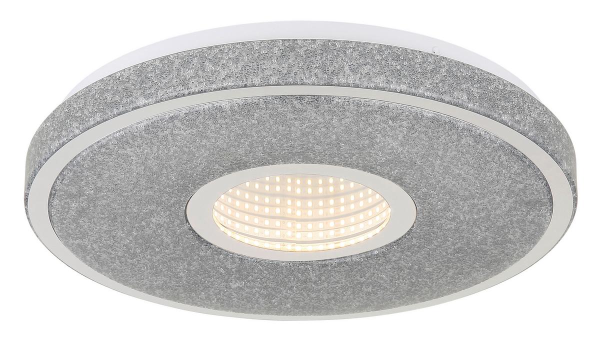 LED-DECKENLEUCHTE 41264TK ASTANIA - Klar/Chromfarben, Basics, Kunststoff/Metall (38/6,5cm) - Globo