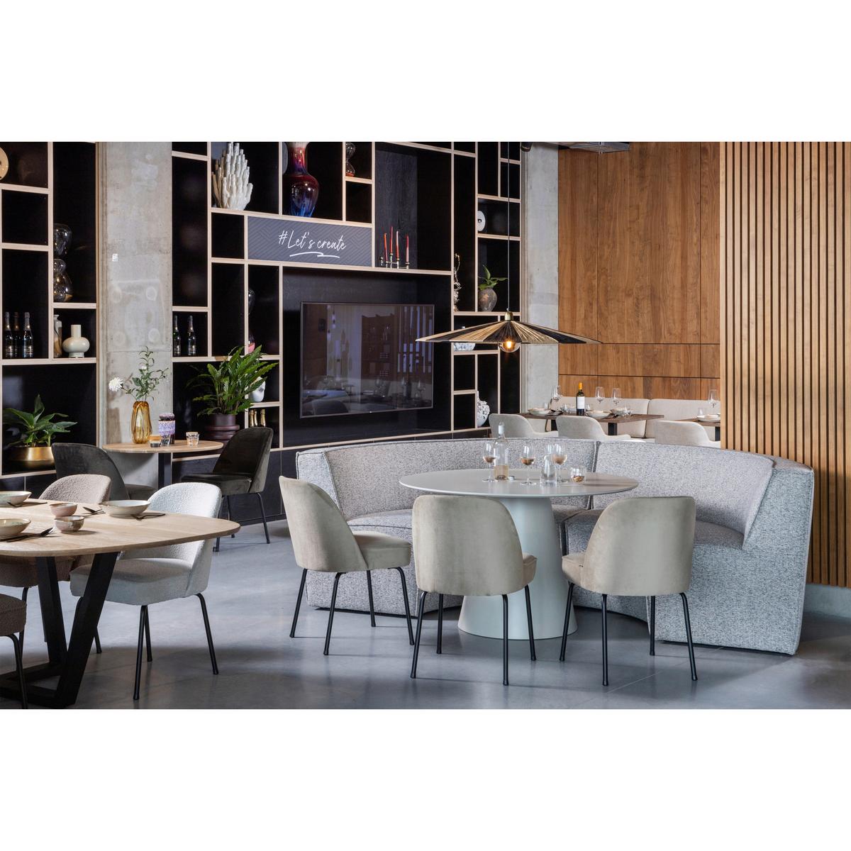 Esstisch Jorre Beige L: 120 Cm - Beige, Design, Holzwerkstoff (120/120/76cm) - Livetastic