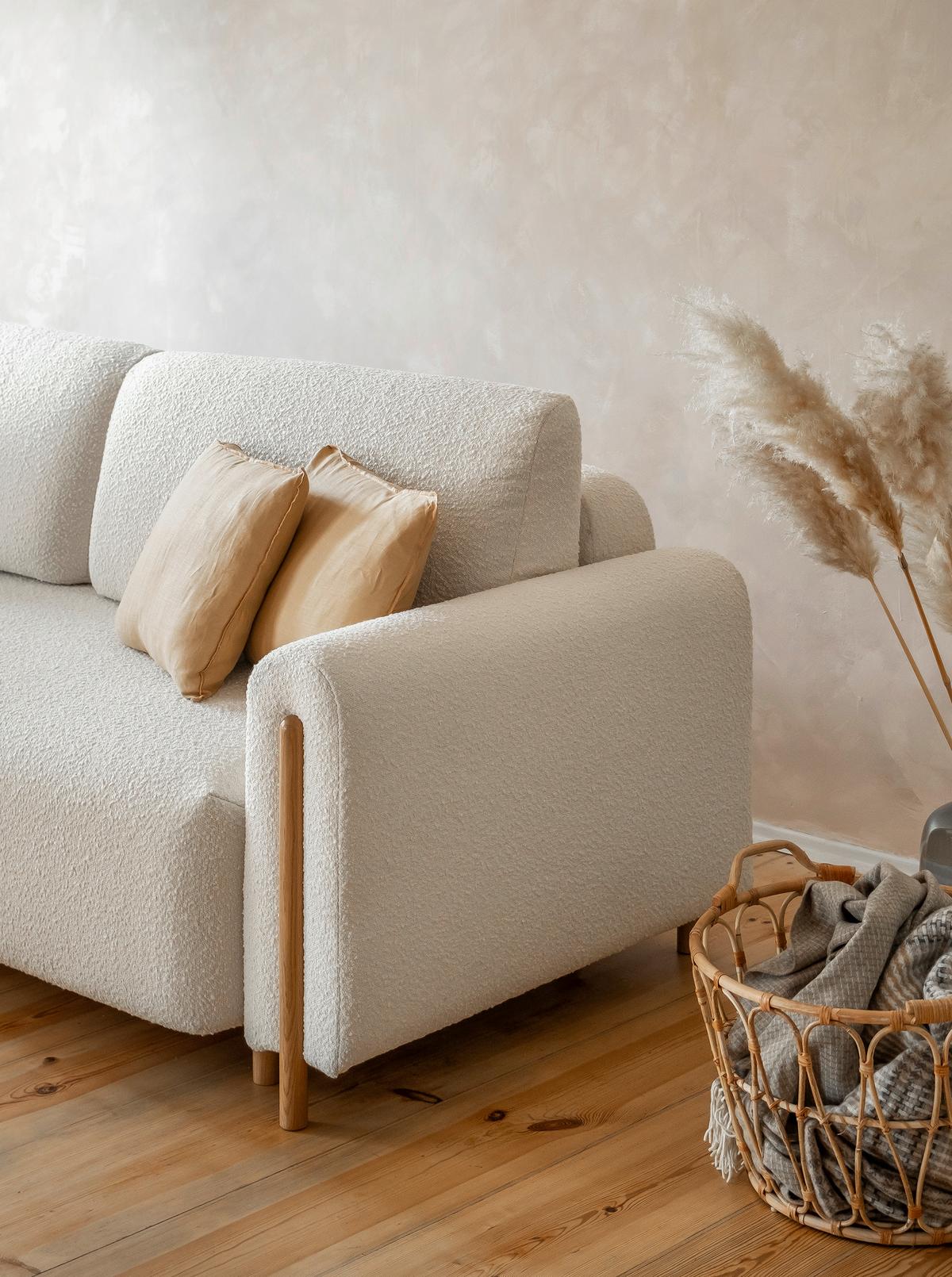 Schlafsofa Arcadova Beige B: 244 cm - Eichefarben/Beige, Design, Textil (244/97/97cm) - MID.YOU