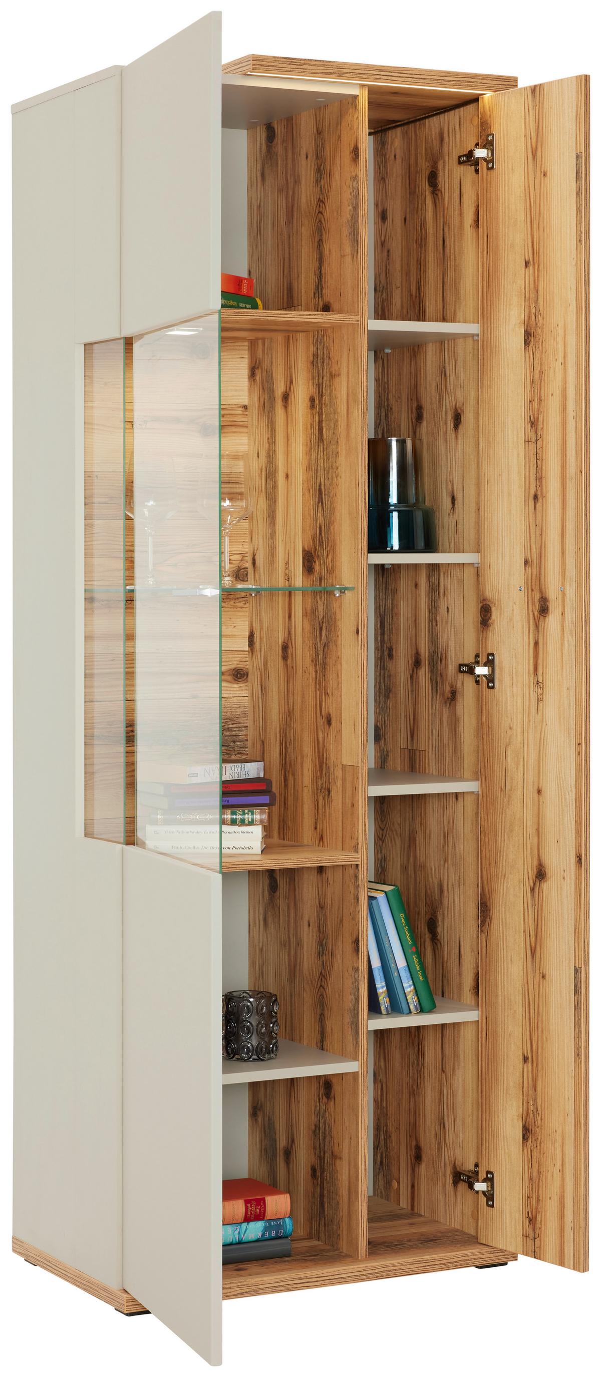 VITRÍNA AMBIENTE - Moderní, kompozitní dřevo/plast (73,5/199,1/43,6cm)