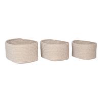 Korbset Beige 3 -Teilig. - Beige, Basics, Textil