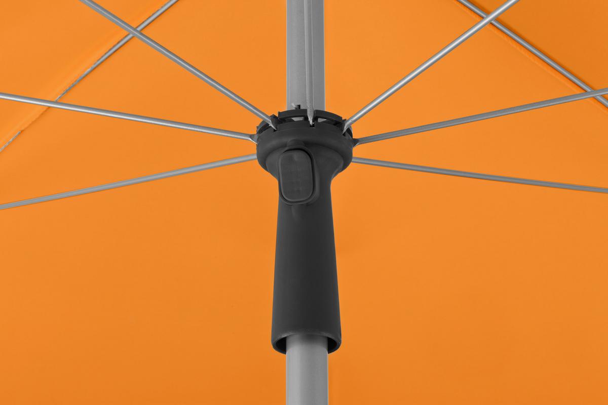 Sonnenschirm Locarno Bxhxt: 150x220x150 Cm Orange - Silberfarben/Orange, Basics, Textil/Metall (150/220/150cm) - Schneider