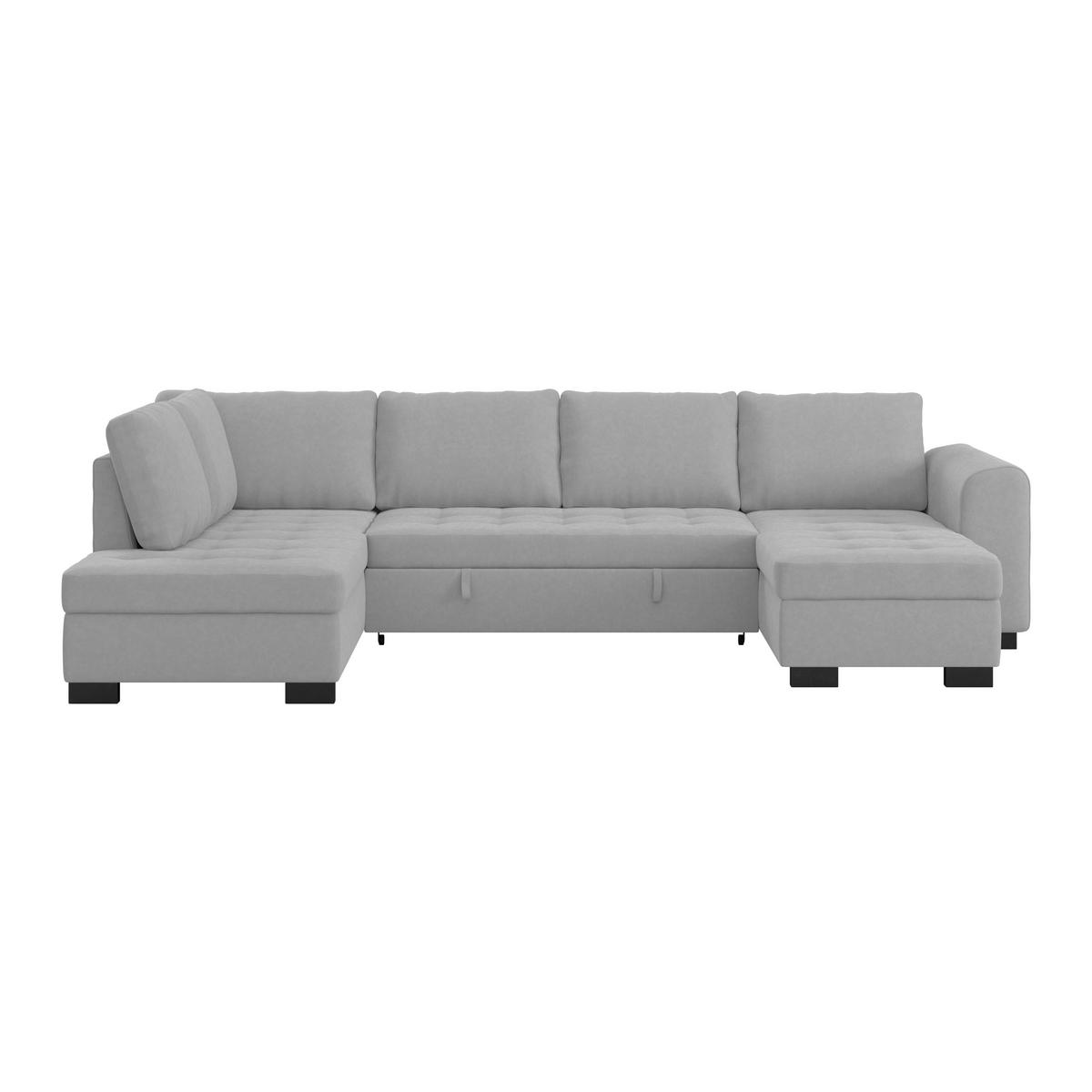 SEDACÍ SOUPRAVA MALTE -BASED- - šedá/černá, Moderní, textil/plast (178/305/155cm) - Based