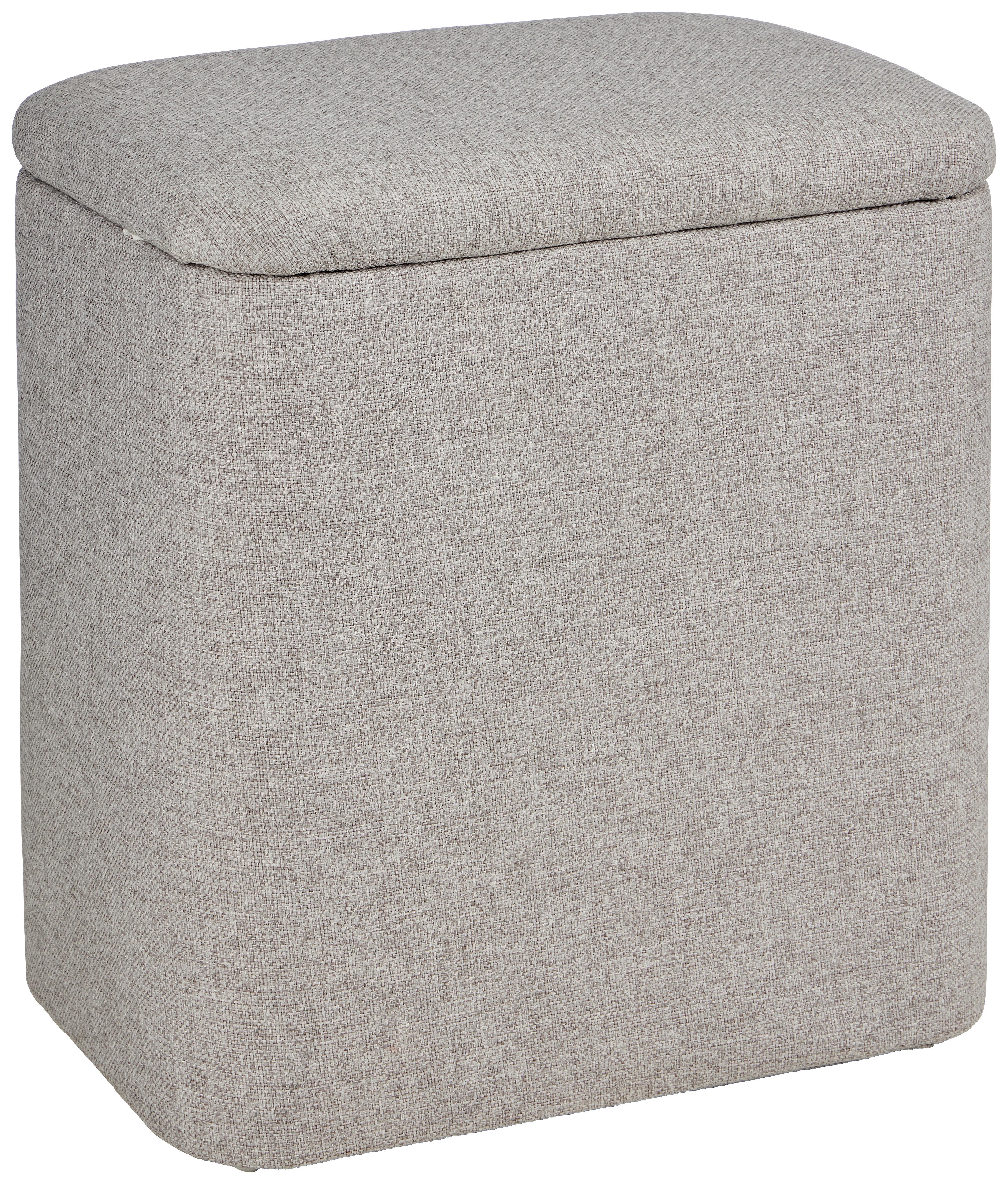 Wäschetonne Sandra - Hellgrau/Grau, Basics, Holz/Textil (41/27/44cm) - Luca Bessoni