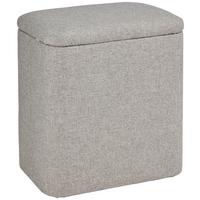 WÄSCHETONNE SANDRA - Hellgrau/Grau, Basics, Holz/Textil (41/27/44cm) - Luca Bessoni