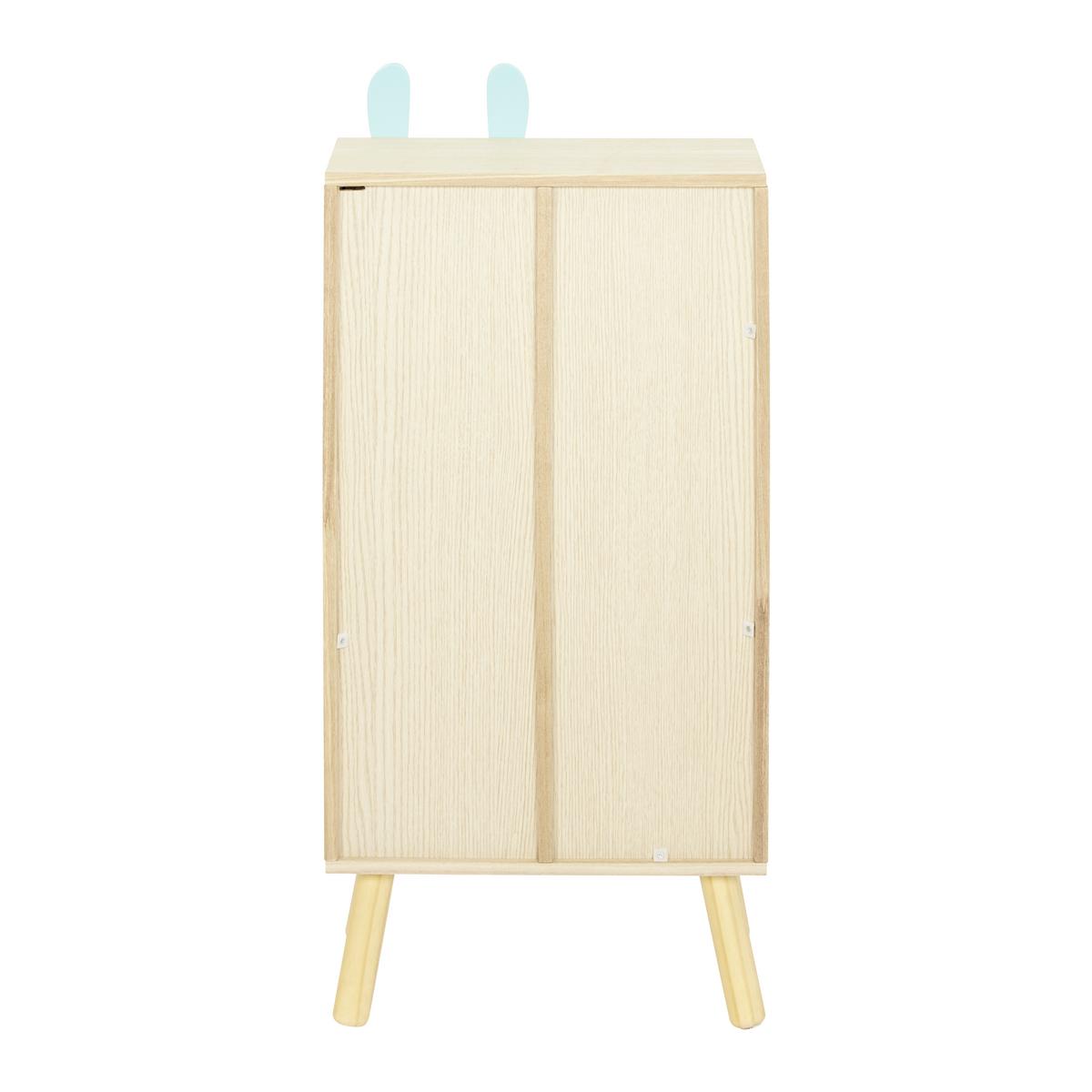Regál do dětského pokoje LANNY modrý, růžový, šedý - přírodní barvy/vícebarevná, Moderní, dřevo (40/83/25cm) - Bessagi Kids
