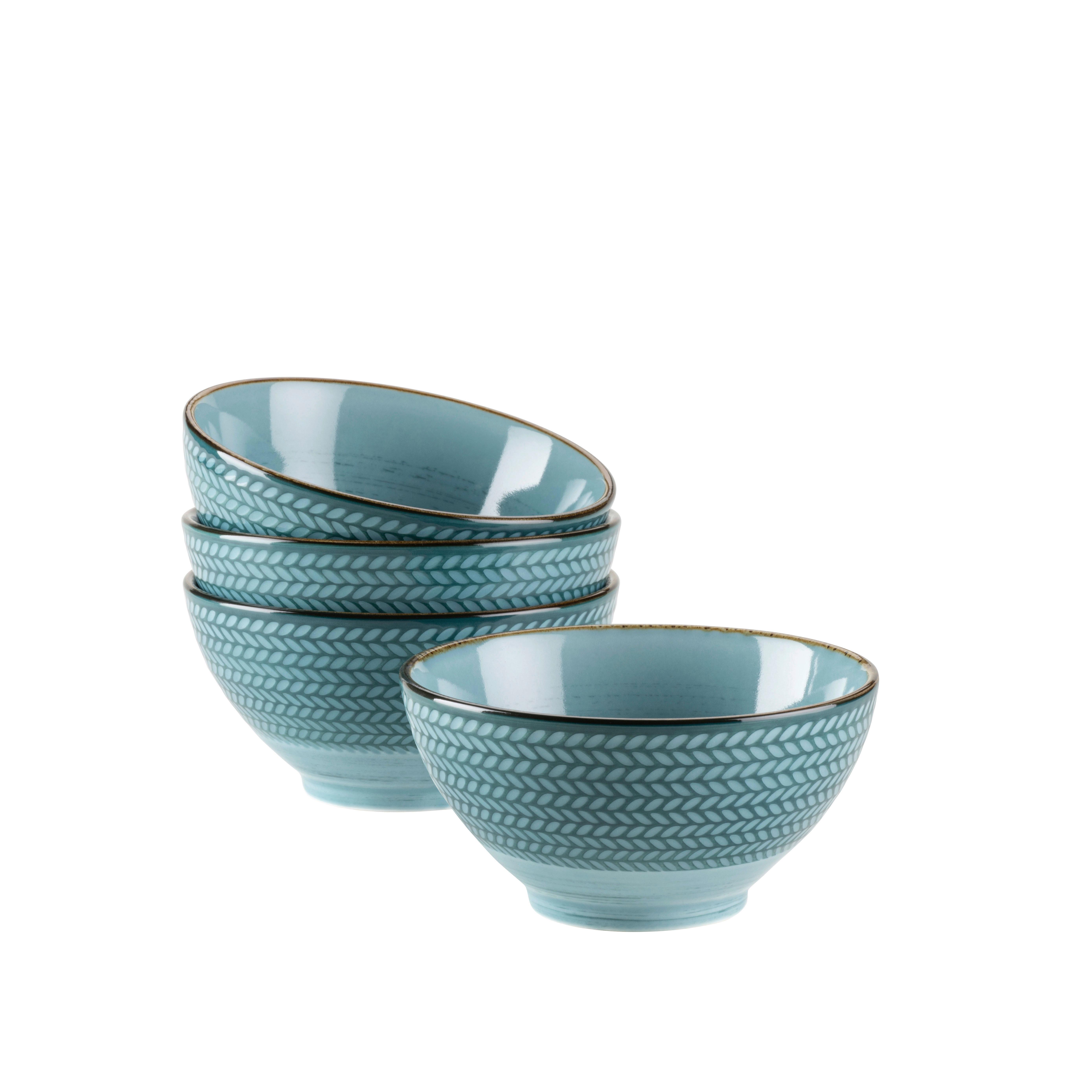 Schüsselset 4-Tlg. Rund B: 14,5 Cm - Blau, Basics, Keramik (14,5/7,5/14,5cm) - Mäser
