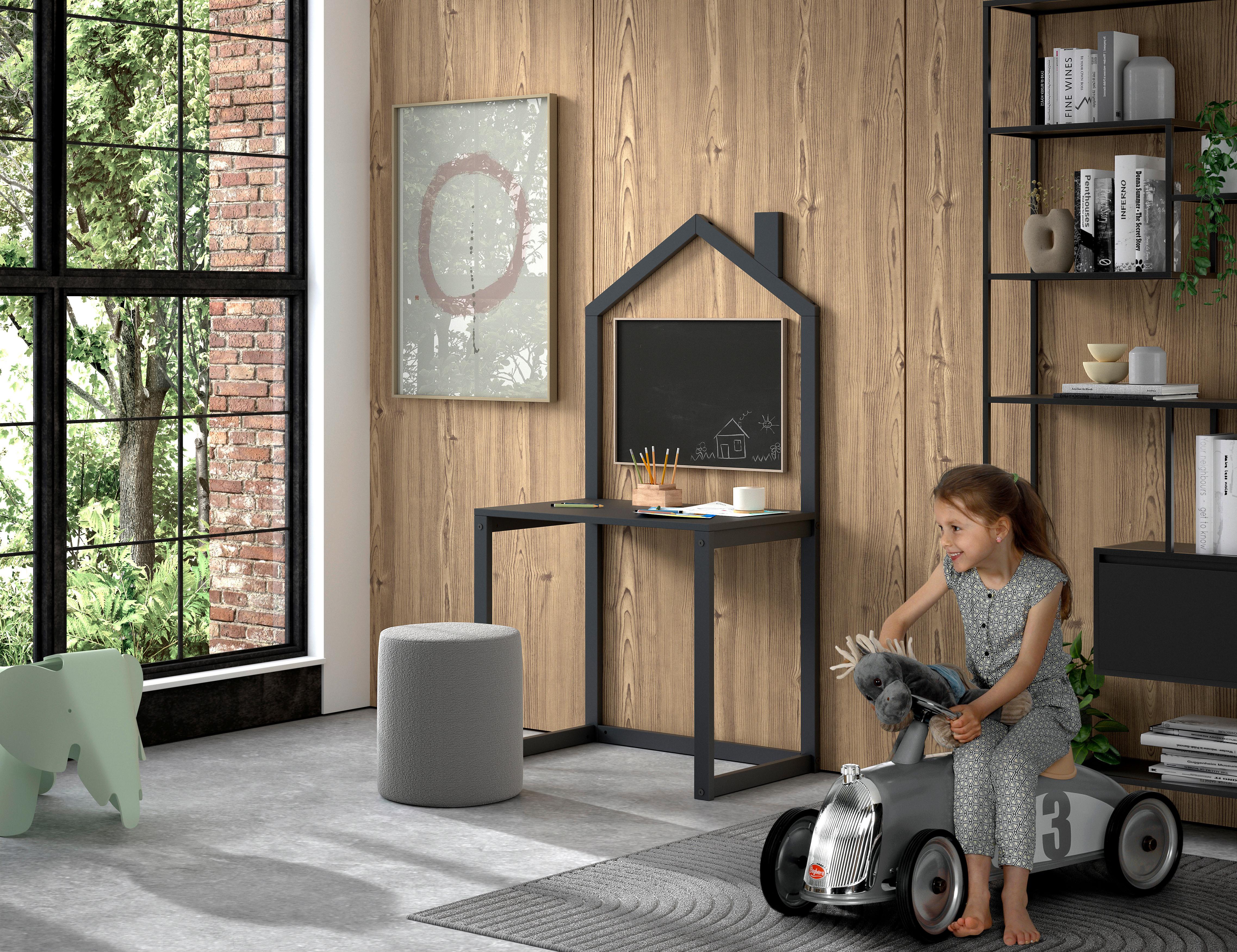 Kinderschreibtisch Dallas - Anthrazit, MODERN, Holz (100/151,1/50cm) - MID.YOU