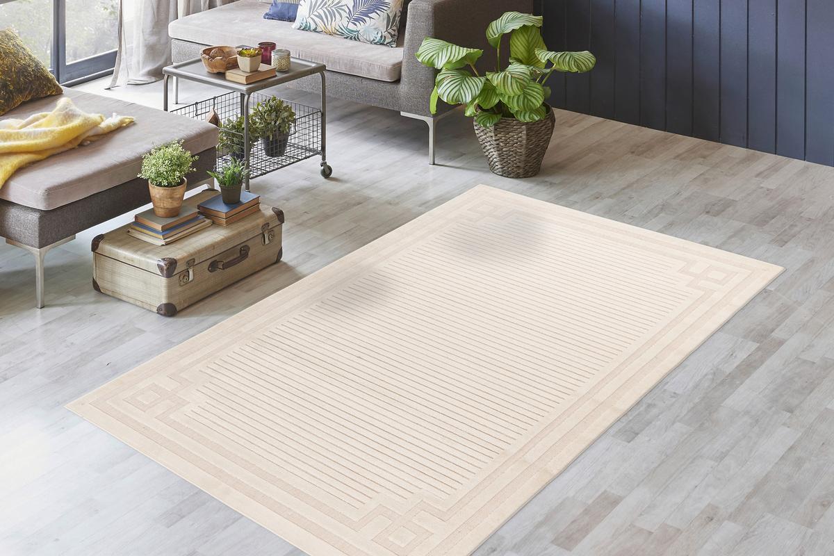 Flachwebteppich Madita 200 - Weiß, KONVENTIONELL, Textil (160/230cm) - Kayoom