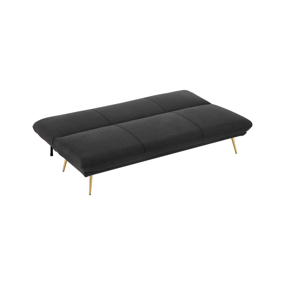 Rozkládací pohovka BEN tmavě šedá - tmavě šedá/barvy zlata, Moderní, kov/dřevo (186/82/85cm) - Bessagi Home