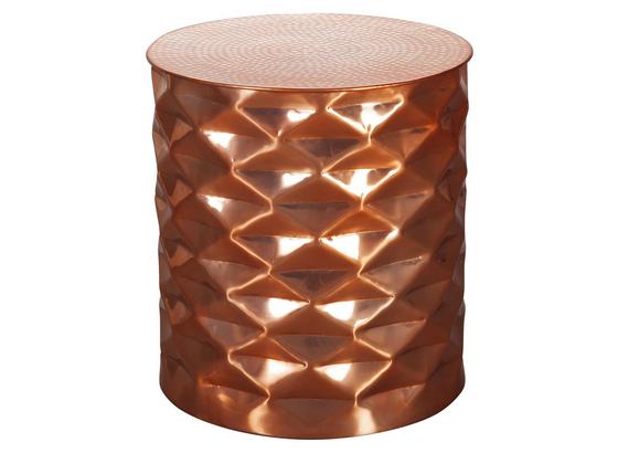 Runder Couchtisch Metall mit Ablage Gopal, Kupferfarben - Kupferfarben, LIFESTYLE, Metall (43,5/43,5/48cm) - Livetastic Runder Couchtisch Metall mit Ablage Gopal, Kupferfarben - Kupferfarben, LIFESTYLE, Metall (43,5/43,5/48cm) - Livetastic