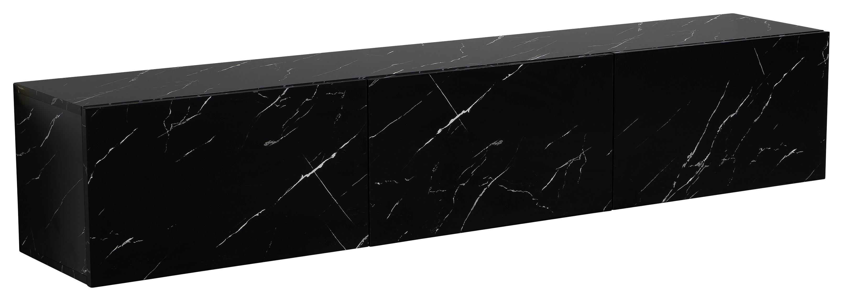 Lowboard Schwarz B: 160 cm