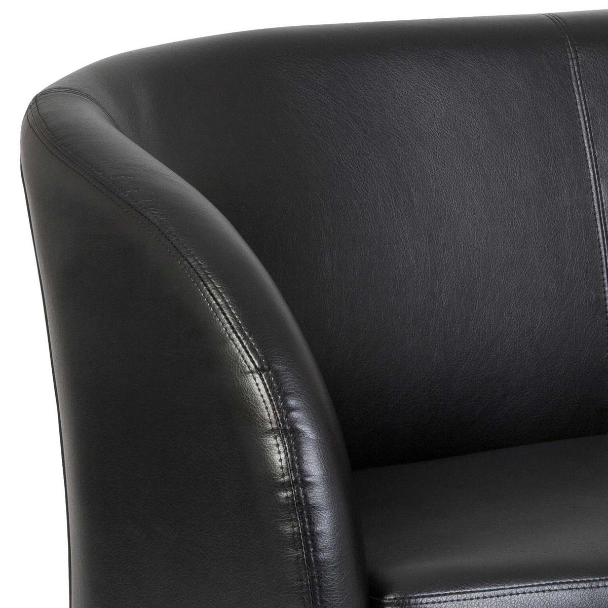 2-sitzer-sofa St. Lucia St. Lucia Schwarz - Chromfarben/Schwarz, MODERN, Textil (118/85/58cm) - MID.YOU