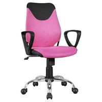 Jugenddrehstuhl Kika Mit Armstützen Pink Bis 60 Kg - Chromfarben/Pink, MODERN, Kunststoff/Metall (60/105/60cm) - MID.YOU
