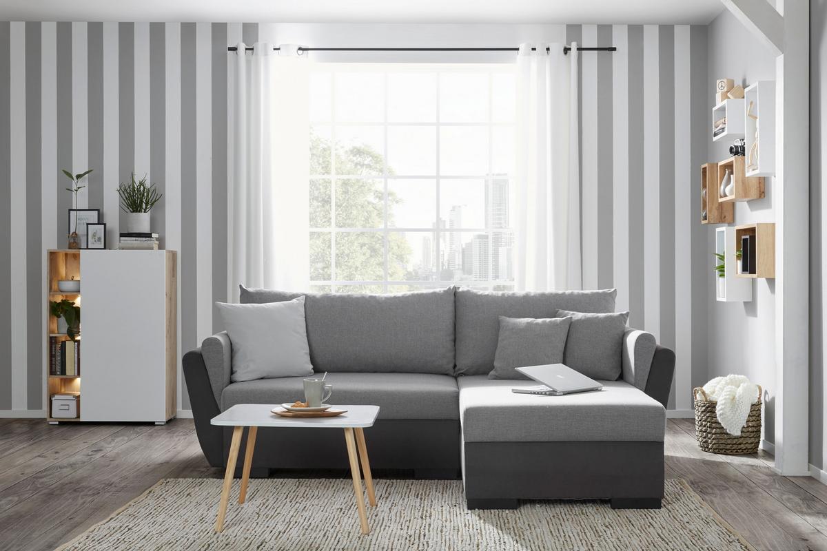 SADA NÁSTĚNNÝCH REGÁLŮ TRITTICO - barvy dubu, Moderní, kompozitní dřevo (45-40-35/27-22-17/16cm) - Mömax