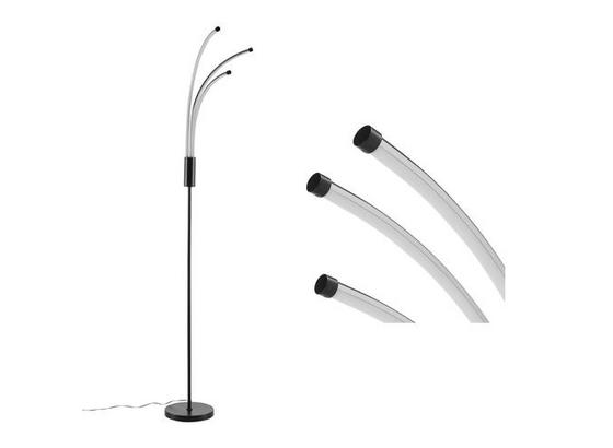 Led Stojacia Lampa Thore - čierna/chrómová, Romantický / Vidiecky, kov (22/175,6cm) - Modern Living Led Stojacia Lampa Thore - čierna/chrómová, Romantický / Vidiecky, kov (22/175,6cm) - Modern Living