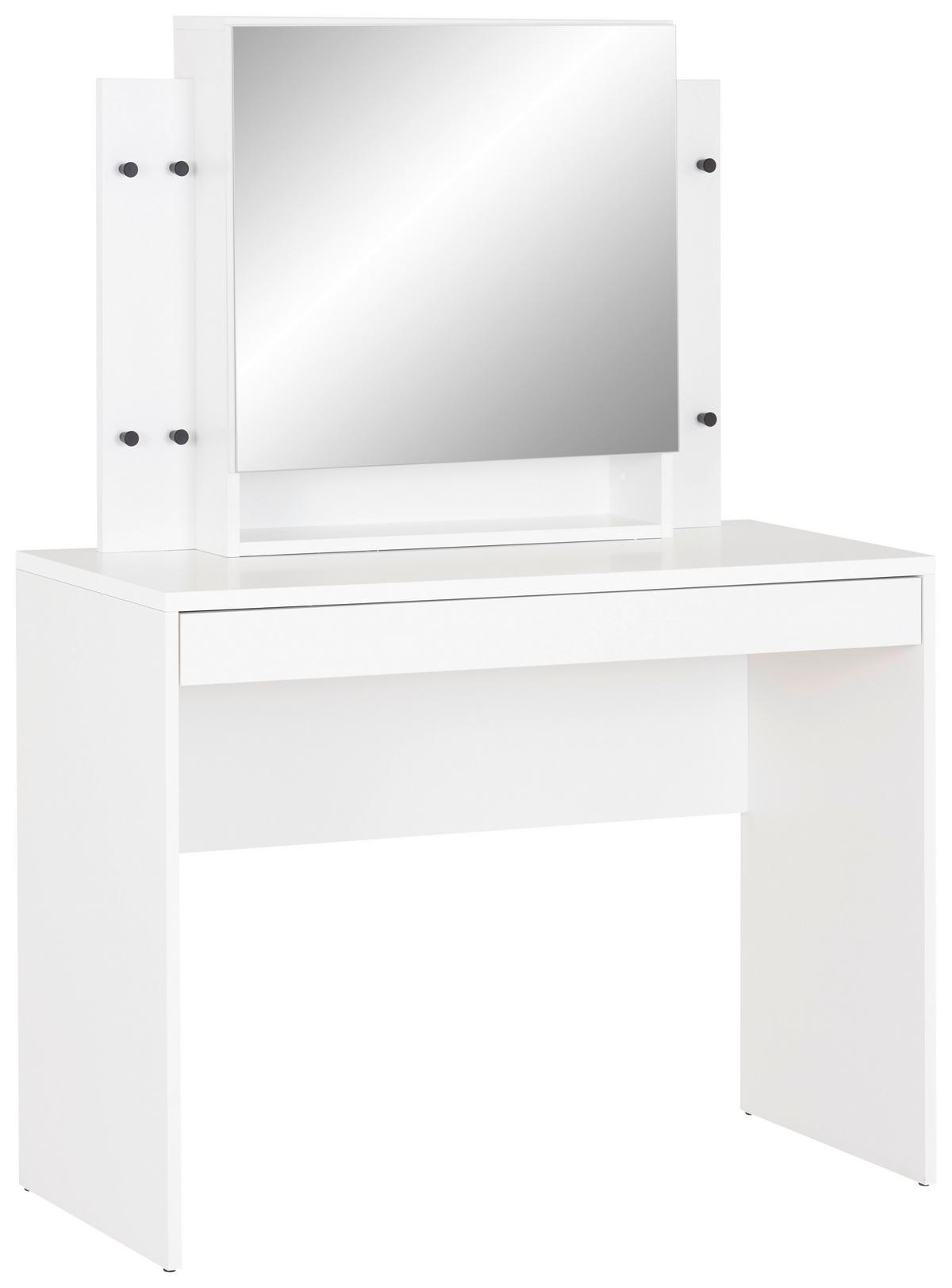 Schminktisch Sandy Weiß B: 100 Cm Mit Lade - Weiß, MODERN, Holzwerkstoff (100/76/45cm)