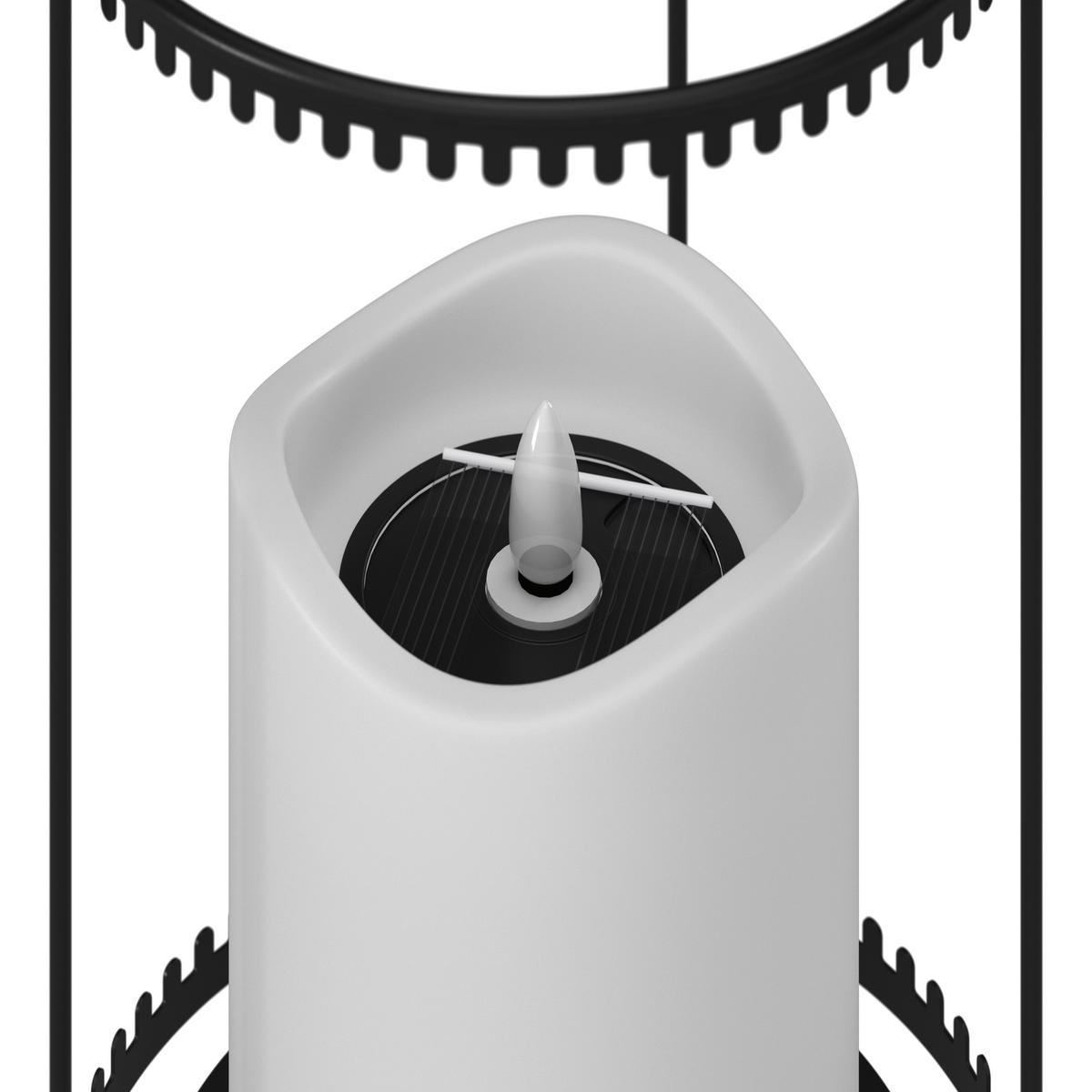 SOLÁRNE SVIETIDLO NANAY - čierna, Modern, kov/plast (12/78cm) - Bessagi Garden