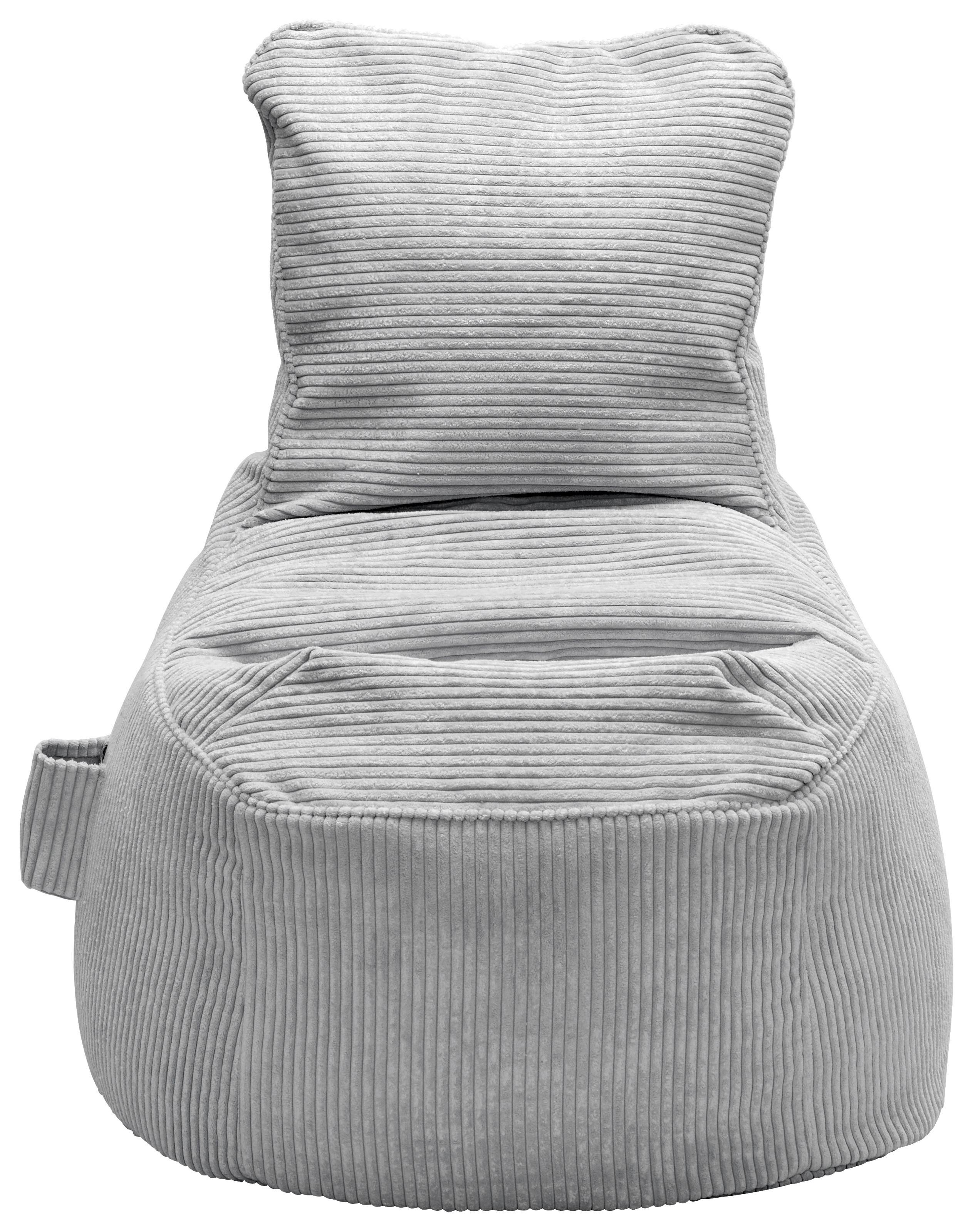 Sedací vak CORTONA CORD, sivý menčester - sivá, Modern, textil (85/100/85cm) - Mömax