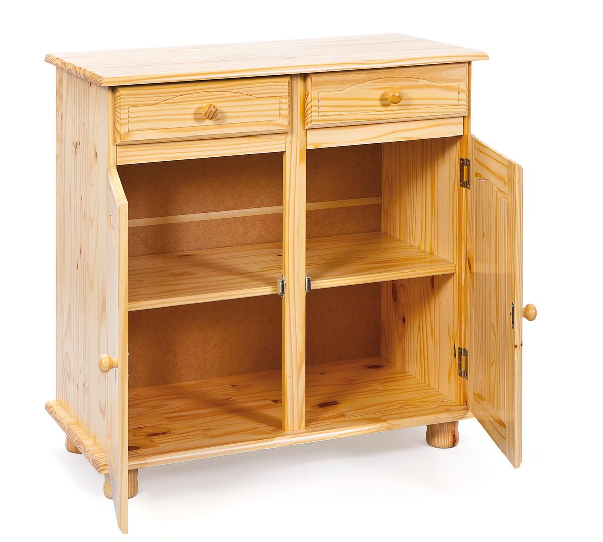 Kommode Echtholz Massiv B 88cm Prmina, Kiefer - Naturfarben, LIFESTYLE, Holz (88/87/43cm) - MID.YOU