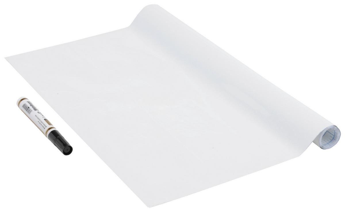 Memoboard Weiss inkl. Stift, Abwischbar 68x150 cm - Weiß, Basics (67,5/150cm)