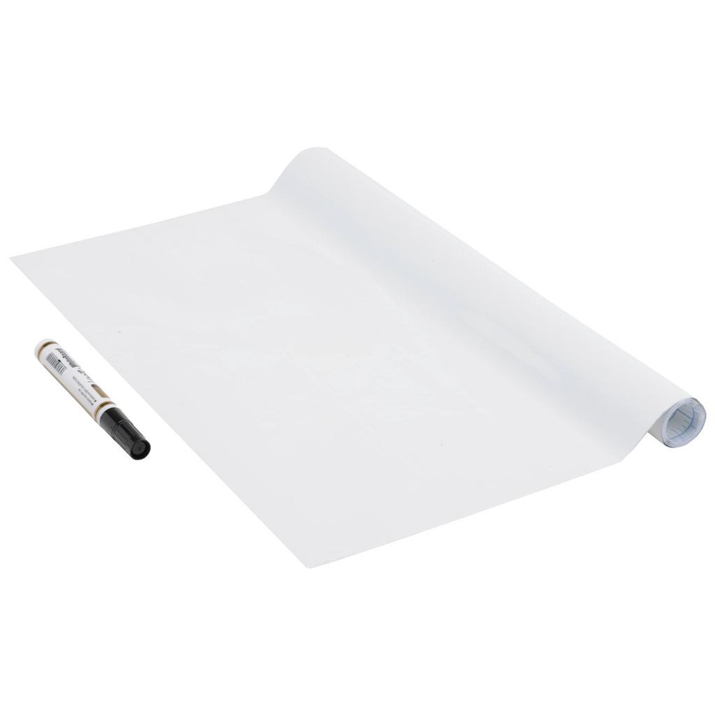 Memoboard Weiss inkl. Stift, Abwischbar 68x150 cm