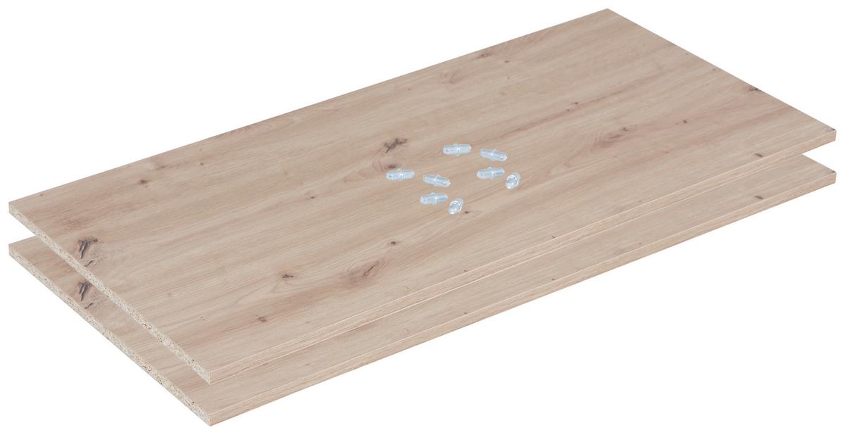 Einlegeböden Basit 2er-Set 95x45 cm - Eiche Artisan, KONVENTIONELL, Holzwerkstoff (95/1,6/45cm)